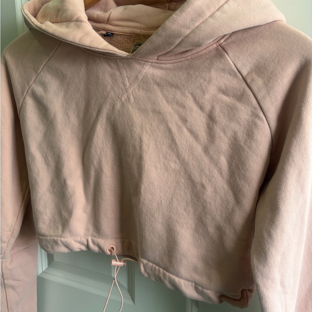 Excellent condition size XS Gymshark Light Pink Blush  Cropped Hoodie - Picture 8 of 13